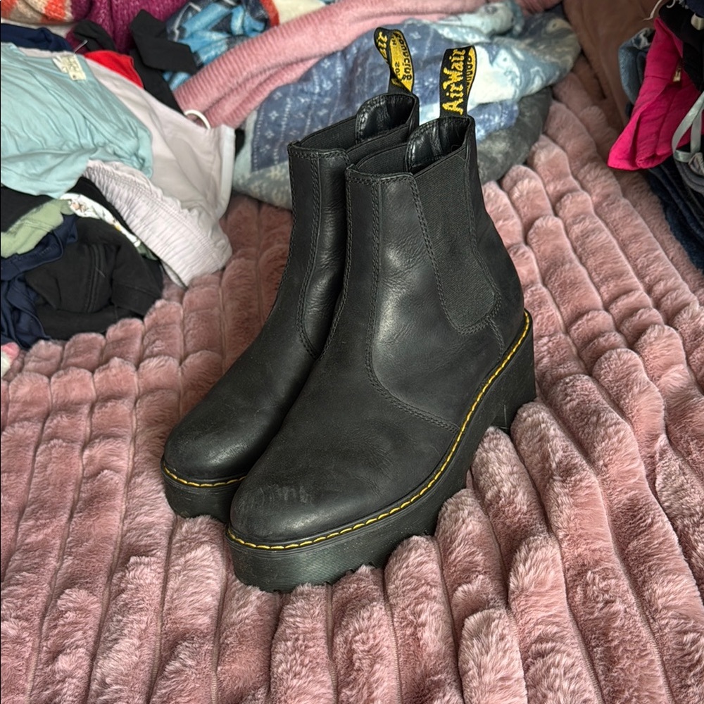 Dr. Martens Black Platform Chelsea Boots